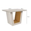 Mesa de Madeira 120 Cm Viena com Vidro Off White/Nature - Art Panta