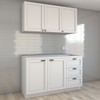 Cozinha Compacta Essenza para Pia 5 Portas 3 Gavetas 100% Mdf Branco Fosco - Panorama Móveis