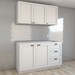 Cozinha Compacta Essenza para Pia 5 Portas 3 Gavetas 100% Mdf Branco Fosco - Panorama Móveis