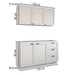 Cozinha Compacta Essenza para Pia 5 Portas 3 Gavetas 100% Mdf Branco Fosco - Panorama Móveis