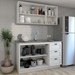 Cozinha Compacta Essenza para Pia 5 Portas 3 Gavetas 100% Mdf Branco Fosco - Panorama Móveis