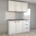 Cozinha Compacta com Tampo Essenza 5 Portas 3 Gavetas Branco Fosco - Panorama Móveis