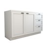 Balcão de Cozinha para Pia Essenza 2 Portas 3 Gavetas 100% Mdf Branco Fosco - Panorama Móveis