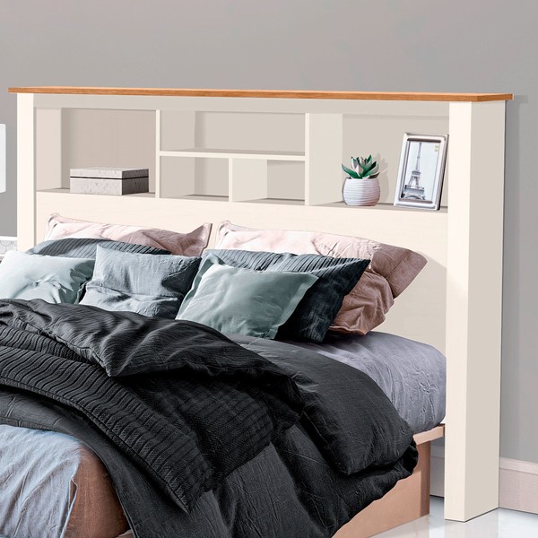 Cabeceira Casal Havaí Off White/Nature - Pnr Móveis