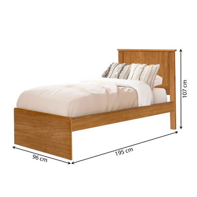 Cama de Solteiro Tijucas Nature - Pnr Móveis