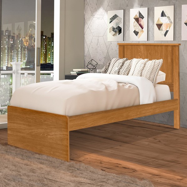 Cama de Solteiro Tijucas Nature - Pnr Móveis