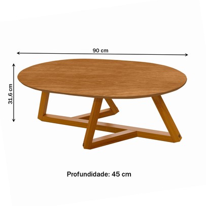 Mesa de Centro Campestre Nature - Pnr Móveis