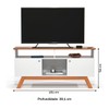 Rack para TV Até 43 Polegadas Villa 2 Portas 1 Prateleira Branco/Nature - Pnr Móveis