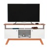 Rack para TV Até 43 Polegadas Villa 2 Portas 1 Prateleira Branco/Nature - Pnr Móveis