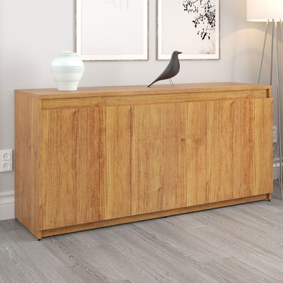 Balcão Buffet Alvin 3 Portas 1 Prateleira Mel - Viero Móveis