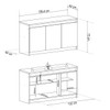 Balcão Buffet Alvin 3 Portas 1 Prateleira Mel/Off White - Viero Móveis
