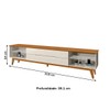 Rack para TV Até 75 Polegadas Itapirubá 2 Gavetas 2 Prateleiras Off White/Nature - Pnr Móveis