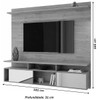 Painel para TV Até 70 Polegadas Rizon 2 Portas com Espelho Off White/Mel - Viero Móveis