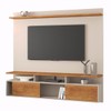Painel para TV Até 70 Polegadas Adrian 2 Portas 1 Prateleira Off White/Mel - Viero Móveis