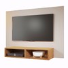 Painel para TV Até 42 Polegadas Baly 2 Nichos Off White/Mel - Viero Móveis