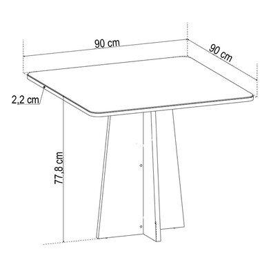 Canto Alemão Gourmet com 2 Cadeiras e Vidro Mel/Grafite/Veludo Cinza - Viero Móveis