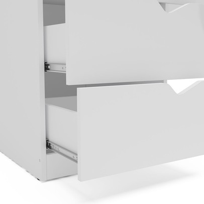 Mesa Escrivaninha Porto 3 Gavetas Branco- Politorno