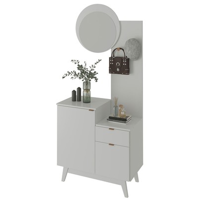 Aparador 2 Portas 1 Gaveta com Espelho Ap2311 Branco - Tecno Mobili