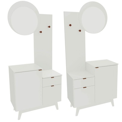 Aparador 2 Portas 1 Gaveta com Espelho Ap2311 Branco - Tecno Mobili