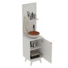 Armário de Banheiro 1 Porta 1 Prateleira com Espelho Bn3684 Branco - Tecno Mobili