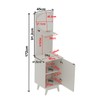 Armário de Banheiro 1 Porta 1 Prateleira com Espelho Bn3684 Branco - Tecno Mobili