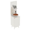 Armário de Banheiro 1 Porta 1 Prateleira com Espelho Bn3684 Branco - Tecno Mobili