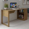 Mesa Escrivaninha 1 Prateleira Me4182 Amêndoa - Tecno Mobili