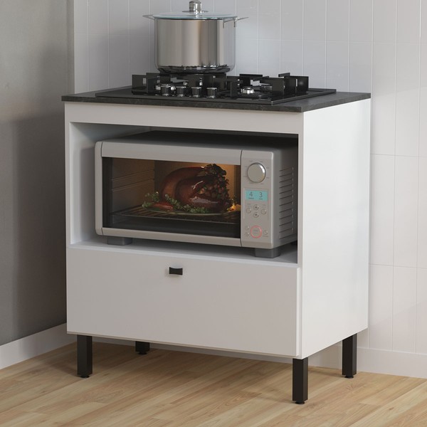 Balcão de Cozinha para Cooktop 75 Cm 1 Porta Bl3315 Branco - Tecno Mobili