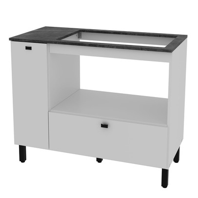 Balcão de Cozinha para Cooktop 99,7 Cm 2 Portas Bl3316 Branco - Tecno Mobili