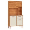 Cozinha Compacta Dália 4 Portas 1 Gaveta Cinamomo/Off White - Fellicci