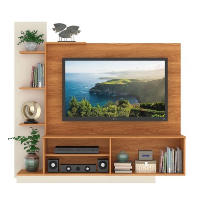 Estante para TV Até 55 Polegadas Havana 2 Portas Cinamomo/Off White - Fellicci