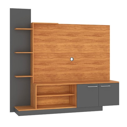 Estante para TV Até 55 Polegadas Havana 2 Portas Cinamomo/Grafite - Fellicci