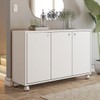 Balcão Buffet Palau 3 Portas Branco - Panorama Móveis