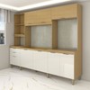 Cozinha Completa 8 Portas 2 Gavetas Beniz Ipê/Cristalo - Panorama Móveis