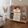 Cômoda Reducio 2 Portas 4 Gavetas Cinamomo/Off White - Panorama Móveis