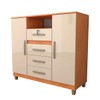 Cômoda Reducio 2 Portas 4 Gavetas Cinamomo/Off White - Panorama Móveis