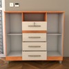Cômoda Reducio 2 Portas 4 Gavetas Cinamomo/Off White - Panorama Móveis