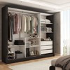 Guarda-Roupa Sebastian 3 Portas com Espelho 3 Gavetas Preto/Cinamomo - Panorama Móveis