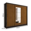 Guarda-Roupa Sebastian 3 Portas com Espelho 3 Gavetas Preto/Cinamomo - Panorama Móveis