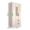 Guarda-Roupa Solteiro Alohomora 3 Portas 2 Gavetas com Espelho Branco - Panorama Móveis