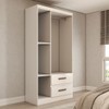 Guarda-Roupa Solteiro Alohomora 3 Portas 2 Gavetas com Espelho Branco - Panorama Móveis