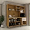 Cozinha Compacta Leviosa 7 Portas 2 Gavetas com Vidro Freijó/Soft - Panorama Móveis