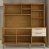 Cozinha Compacta Leviosa 7 Portas 2 Gavetas com Vidro Freijó/Soft - Panorama Móveis