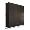 Guarda-Roupa Solteiro Belmont 6 Portas 2 Gavetas Preto - Panorama Móveis Móveis