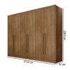 Guarda-Roupa Casal Montero 6 Portas 8 Gavetas 100% Mdf Cumaru - Pnr Móveis