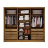 Guarda-Roupa Casal Montero 6 Portas 8 Gavetas 100% Mdf Cumaru/Fendi - Pnr Móveis