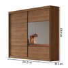 Guarda-Roupa Casal Atlântica 2 Portas 6 Gavetas 100% Mdf com Espelho Cumaru - Pnr Móveis