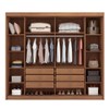 Guarda-Roupa Casal Atlântica 2 Portas 6 Gavetas 100% Mdf com Espelho Cumaru - Pnr Móveis