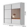Guarda-Roupa Casal Atlântica 2 Portas 6 Gavetas 100% Mdf com Espelho Neve - Pnr Móveis