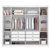 Guarda-Roupa Casal Atlântica 2 Portas 6 Gavetas 100% Mdf com Espelho Neve - Pnr Móveis